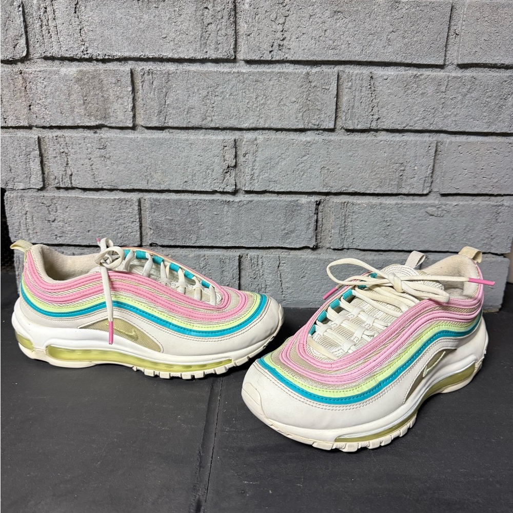 Nike Air Max 97 Easter Running Shoe White Volt Woman’s 8